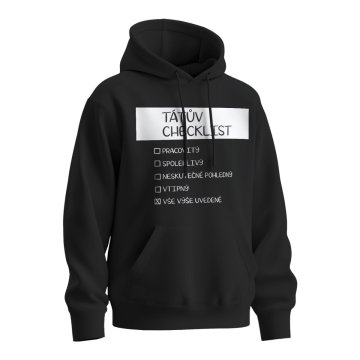 Mikina s potiskem pro tátu Tátův checklist