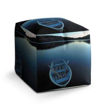 Taburet Cube Loďka na jezeře: 40x40x40 cm