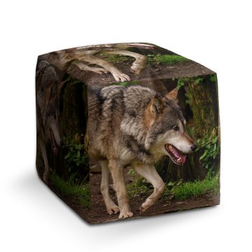 Taburet Cube Vlk: 40x40x40 cm