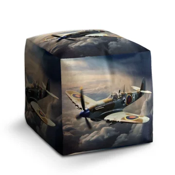 Taburet Cube Stíhačka Spitfire