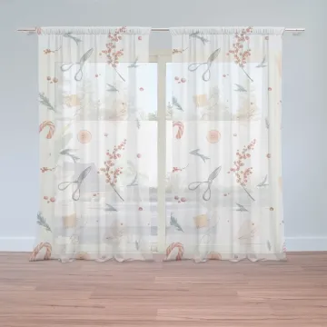 Vánoční záclony Sváteční dílna: 2ks 150x250cm