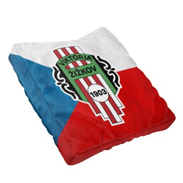 Podsedák FK VIKTORIA ŽIŽKOV - 40x40x5 cm - česká vlajka