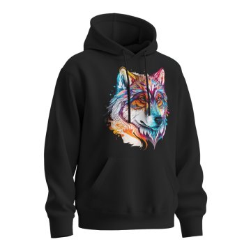 Mikina s potiskem Wolf paint 2