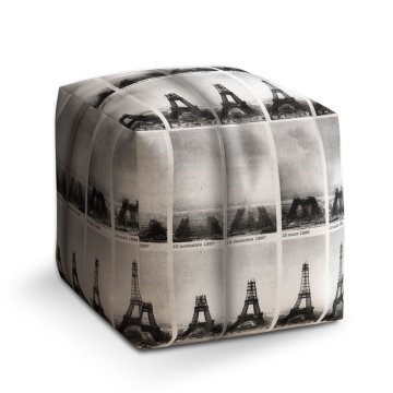 Taburet Cube Eiffelova věž stavba: 40x40x40 cm
