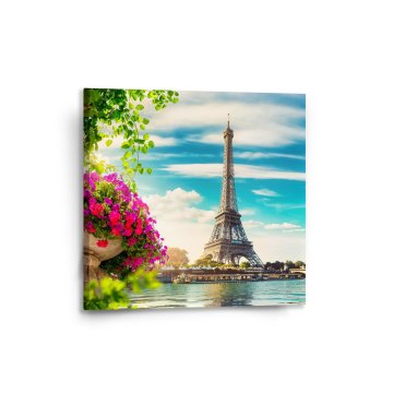 Obraz Paříž Eifellova věž Mraky