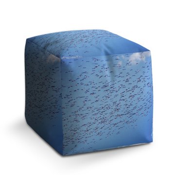 Taburet Cube Hejno ptáků: 40x40x40 cm