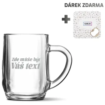 Půllitr pro praváky s vlastním textem