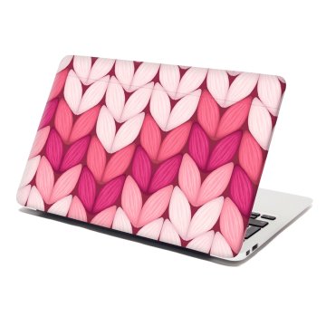 Samolepka na notebook Tříbarevné růžové pletení