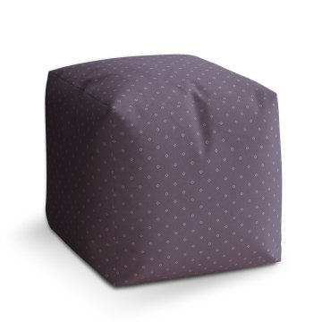 Taburet Cube Bílé čtverce: 40x40x40 cm