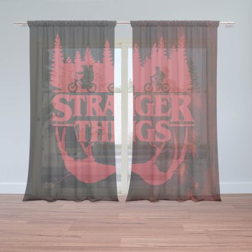 Záclony Stranger Things Red: 2ks 150x250cm