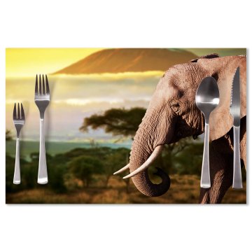 Prostírání Slon z profilu: 40x30cm