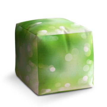 Taburet Cube Zelená abstrakce 2: 40x40x40 cm
