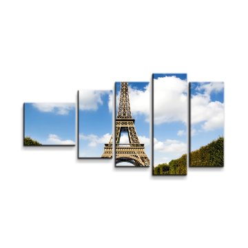 Obraz - 5-dílný Eiffelova věž