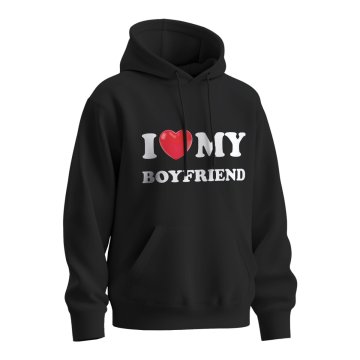 Mikina s potiskem I love my boyfriend
