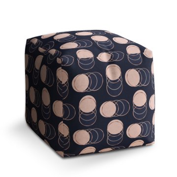 Taburet Cube Kruhy a puntíky: 40x40x40 cm