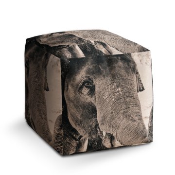 Taburet Cube Slon: 40x40x40 cm