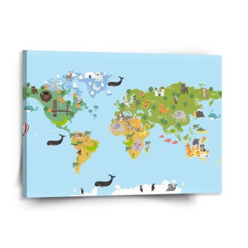 Obraz Zvířecí mapa světa