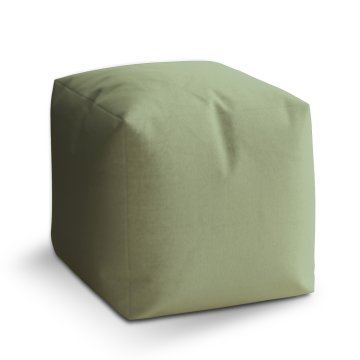 Taburet Cube Zelená serene: 40x40x40 cm