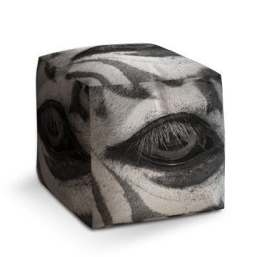 Taburet Cube Oko zebry: 40x40x40 cm