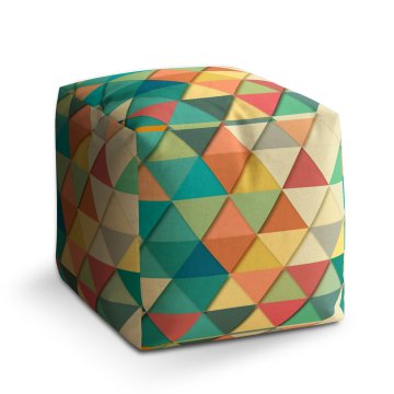 Taburet Cube Trojúhelníky: 40x40x40 cm