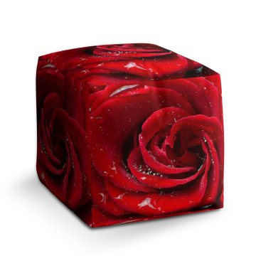 Taburet Cube Růže: 40x40x40 cm