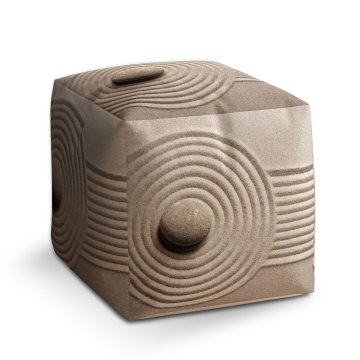 Taburet Cube Otisk v písku: 40x40x40 cm
