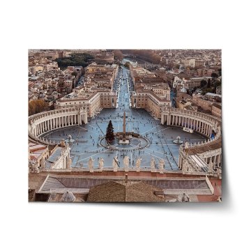 Plakát Řím Vatikán Svatopetrské náměstí