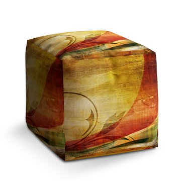 Taburet Cube Retro motiv: 40x40x40 cm