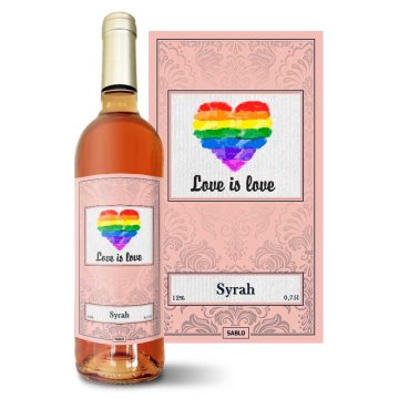 Růžové víno Love is Love: 0,75 l