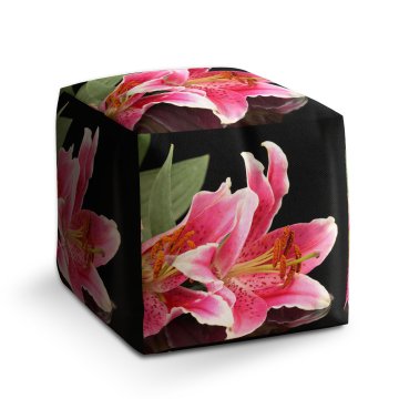 Taburet Cube Lilie: 40x40x40 cm