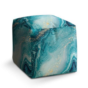 Taburet Cube Modrý pigment: 40x40x40 cm