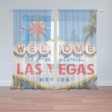Záclony Welcome to Las Vegas: 2ks 150x250cm