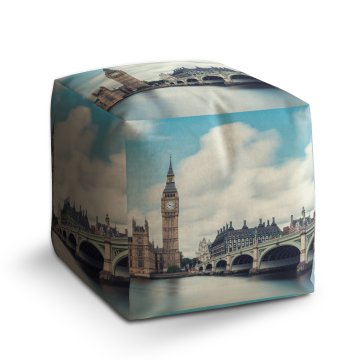 Taburet Cube Londýn Bridge: 40x40x40 cm