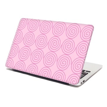 Samolepka na notebook Růžové spirály