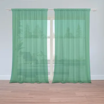 Záclony Bledě zelená: 2ks 150x250cm