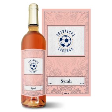 Růžové víno Fotbalová legenda: 0,75 l
