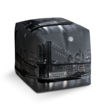Taburet Cube Noční New York 2: 40x40x40 cm