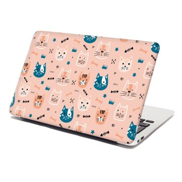 Samolepka na notebook Barevné kočičky