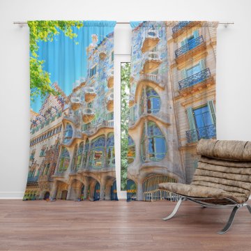 Závěs Barcelona Gaudi Casa Batllo 2: 2ks 140x250cm