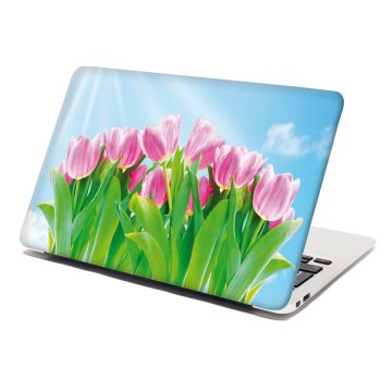 Samolepka na notebook Růžové tulipány