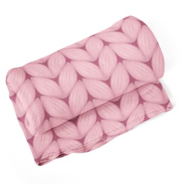 Deka Růžové pletení z vlny