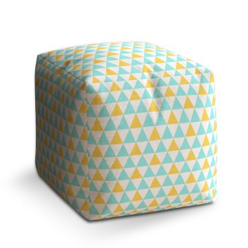 Taburet Cube Dvoubarevné trojúhelníky: 40x40x40 cm