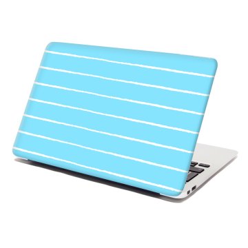 Samolepka na notebook Bílé linky na modré