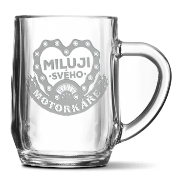 Půllitr Miluji svého motorkáře: 0,5
