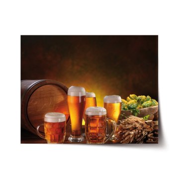 Plakát Sklenice s pivem