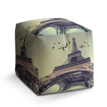 Taburet Cube Eiffelova věž 3: 40x40x40 cm