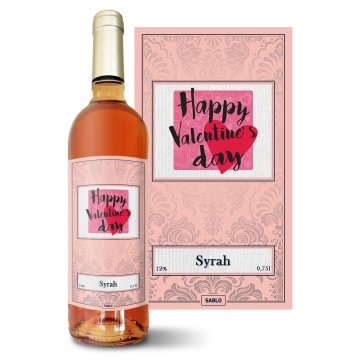 Růžové víno Happy Valentine’s day: 0,75 l 