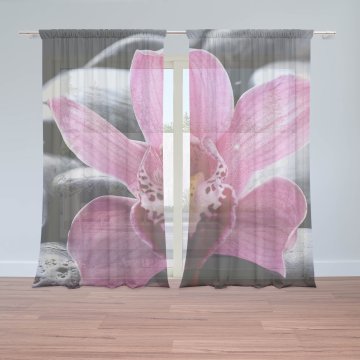 Záclony Růžová orchidea: 2ks 150x250cm