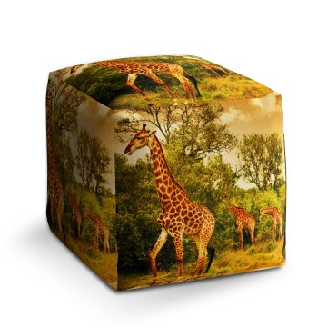 Taburet Cube Žirafy: 40x40x40 cm