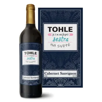 Červené víno Tohle je ta nejlepší sestra na světě: 0,75 l 